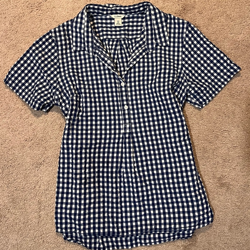 💙🤍Vintage Gingham LL Bean🤍💙